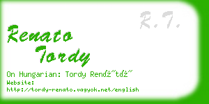 renato tordy business card
